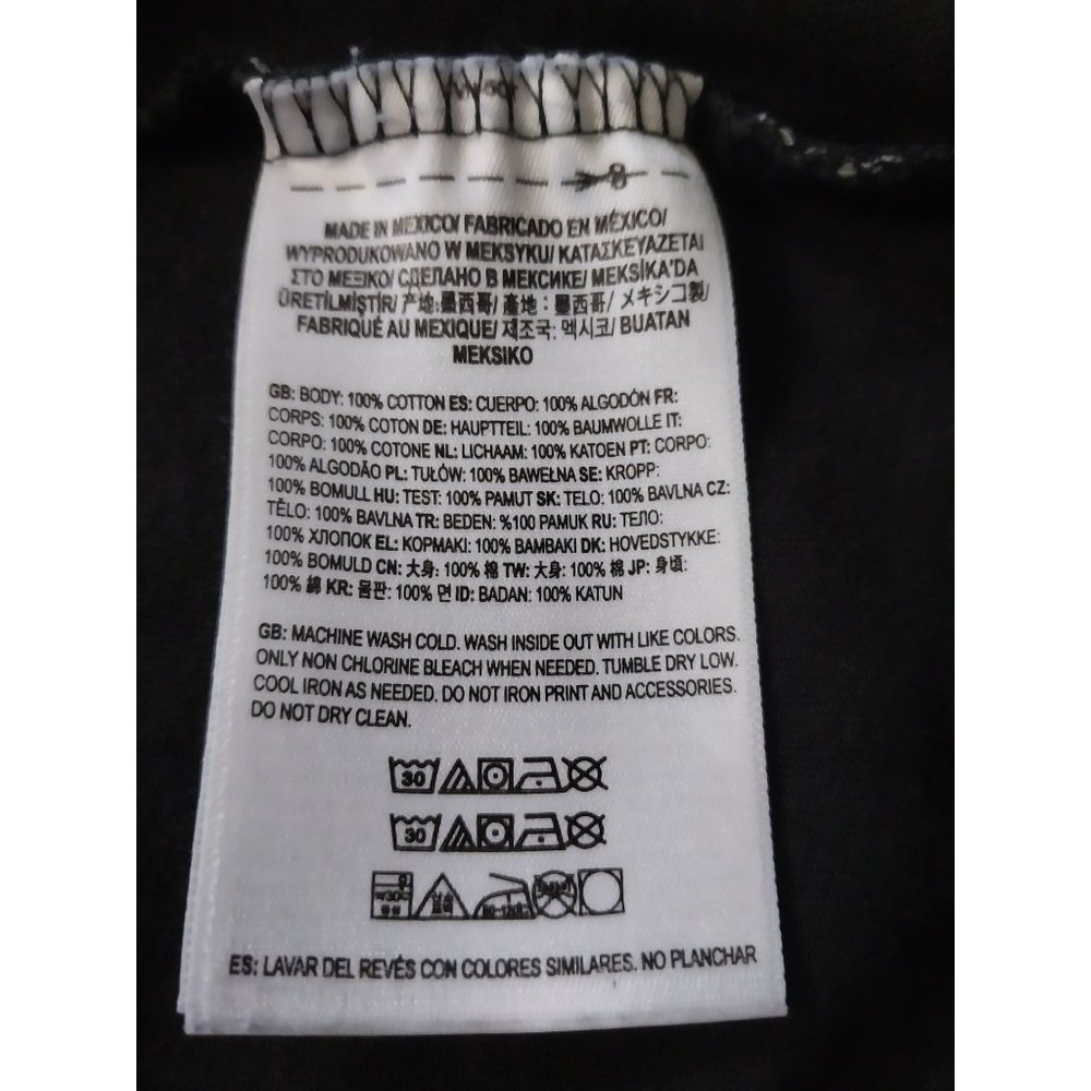 Van's OTW Black Short Sleeve Spell out T Shirt Women's Sz M - Picture 5 of 9